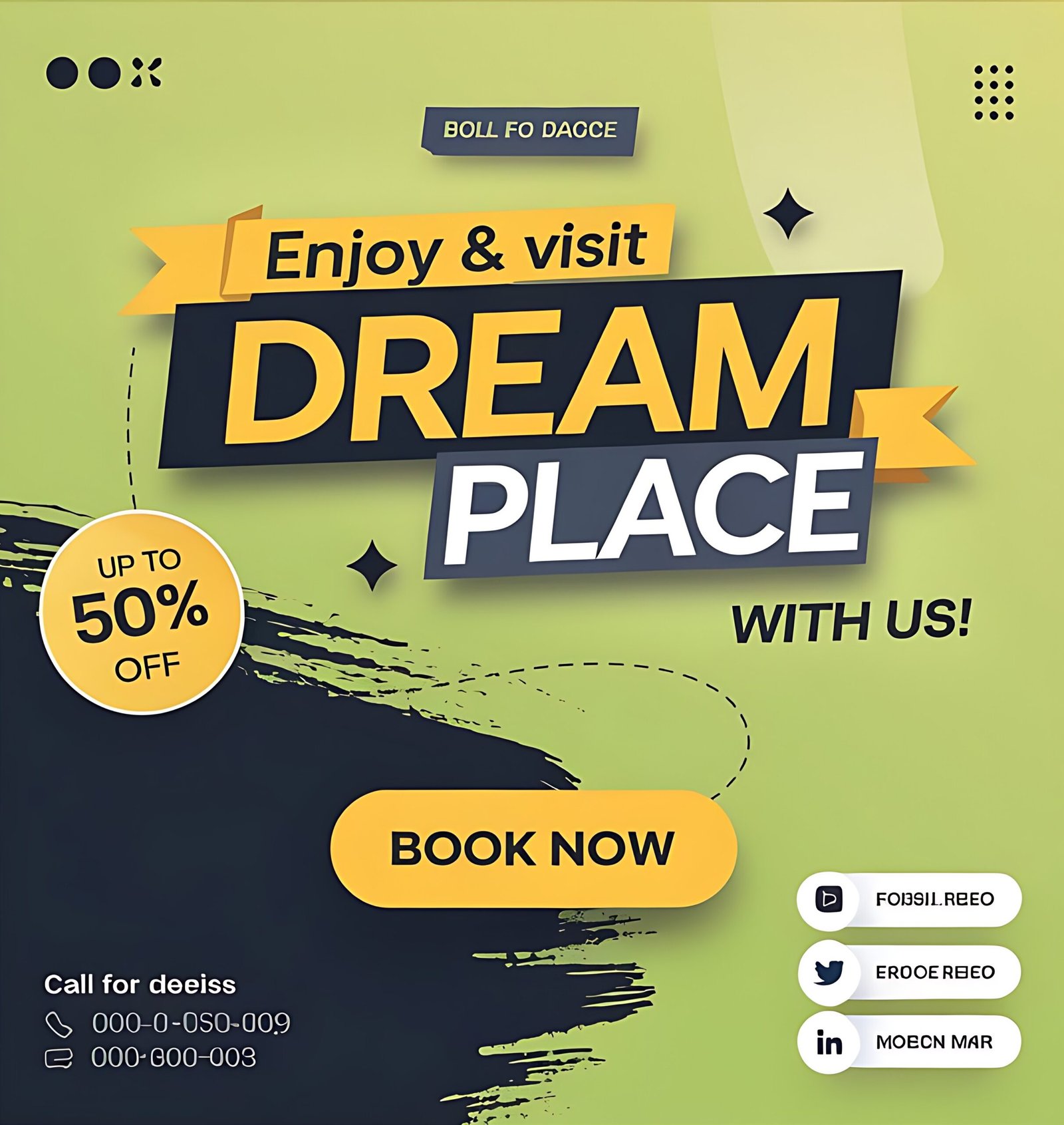 Tour andSocial Media Post For Business Brands travel agency social media posts and web banner templates idea. ai generated